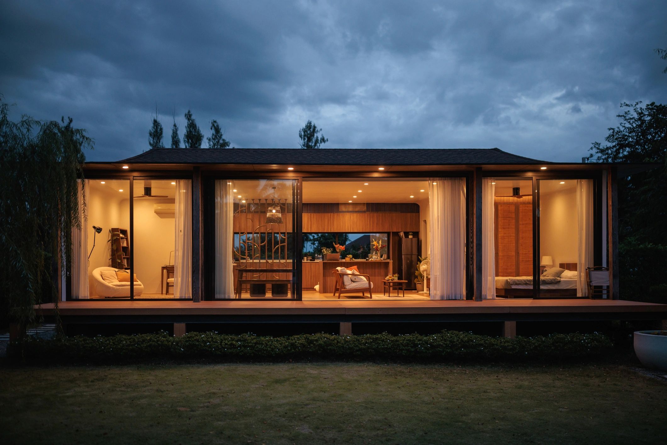 Exterior of a modern residential house